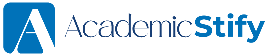 AcademicStify logo - Premium academic and content writing services worldwide, emphasizing quality, authenticity, and confidentiality.